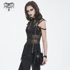 DEVIL FASHION Women's Gothic Floral Embroidered Beaded Bag