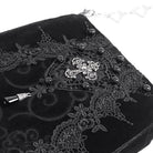 DEVIL FASHION Women's Gothic Floral Embroidered Beaded Bag