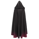 DEVIL FASHION Women's Gothic Floral Embroidered Gradient Hooded Cloak