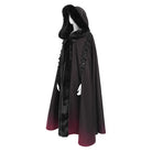 DEVIL FASHION Women's Gothic Floral Embroidered Gradient Hooded Cloak