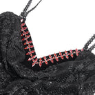 DEVIL FASHION Women's Gothic Floral Embroidered Mesh Hem Long Slip Dress