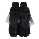 DEVIL FASHION Women's Gothic Floral Lace Mesh Leg Warmers
