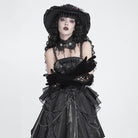 DEVIL FASHION Women's Gothic Floral Tassels Neckwear