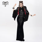 DEVIL FASHION Women's Gothic Fluffy Chain Hooded Cape