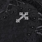 DEVIL FASHION Women's Gothic Halter Cut-out Ruffled Lace Short Dress