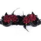 DEVIL FASHION Women's Gothic Horn Rose Mesh Hair Accessories