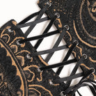 DEVIL FASHION Women's Gothic Jacquard Lace-up Zipper Girdle
