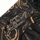 DEVIL FASHION Women's Gothic Jacquard Lace-up Zipper Girdle