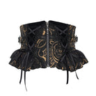 DEVIL FASHION Women's Gothic Jacquard Lace-up Zipper Girdle