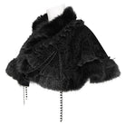 DEVIL FASHION Women's Gothic Jacquard Rose Beaded Cape