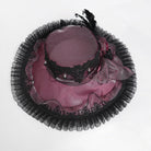 DEVIL FASHION Women's Gothic Lace Feather Rose Hat