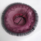 DEVIL FASHION Women's Gothic Lace Feather Rose Hat