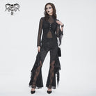 DEVIL FASHION Women's Gothic Lace Floral Flared Pants