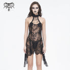 DEVIL FASHION Women's Gothic Lace Floral Ruffled Lingerie