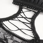 DEVIL FASHION Women's Gothic Lace Floral Ruffled Lingerie