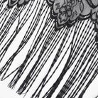 DEVIL FASHION Women's Gothic Lace Mesh Back Floral Crocheted Cape with Hood