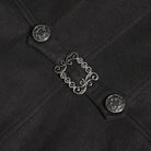 DEVIL FASHION Women's Gothic Lace Ruffle Trim Flared Hem Hooded Coat