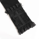 DEVIL FASHION Women's Gothic Lace Ruffle Trim Flared Hem Hooded Coat