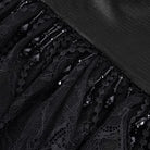 DEVIL FASHION Women's Gothic Lace Tassels Mesh Cloak with Hood