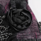 DEVIL FASHION Women's Gothic Lace-Trimmed Rose Cross Bag Black-Red