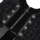 DEVIL FASHION Women's Gothic Lace-up Lapel Jacquard Sleeveless Tailcoat