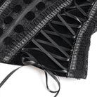 DEVIL FASHION Women's Gothic Lace-up Turn-down Collar Flared Sleeved Jacket