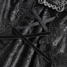 DEVIL FASHION Women's Gothic Layered Lace-Trimmed Buckle-up Leg Warmers