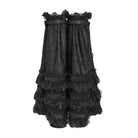 DEVIL FASHION Women's Gothic Layered Lace-Trimmed Buckle-up Leg Warmers