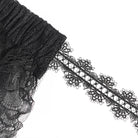 DEVIL FASHION Women's Gothic Multilayer Floral Lace Mesh Maxi Skirt