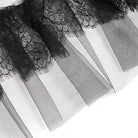 DEVIL FASHION Women's Gothic Multilayer Floral Lace Mesh Maxi Skirt
