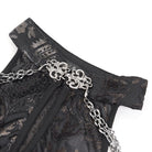 DEVIL FASHION Women's Gothic Off-the-shoulder Cutout Side Slit Gown Dress