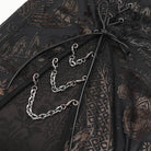 DEVIL FASHION Women's Gothic Off-the-shoulder Cutout Side Slit Gown Dress