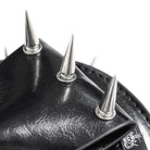 DEVIL FASHION Women's Gothic Pentacle Spiked Heart-Shaped Handbag Black