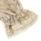 DEVIL FASHION Women's Gothic Plunging Puff SLeeved Lace Hem Dress