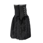 DEVIL FASHION Women's Gothic Plush Chains Leg Warmers Black