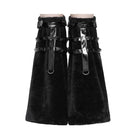 DEVIL FASHION Women's Gothic Plush Eyelet Harness Buckle-up Leg Warmers