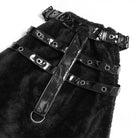 DEVIL FASHION Women's Gothic Plush Eyelet Harness Buckle-up Leg Warmers