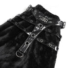 DEVIL FASHION Women's Gothic Plush Eyelet Harness Buckle-up Leg Warmers
