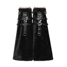 DEVIL FASHION Women's Gothic Plush Eyelet Harness Buckle-up Leg Warmers