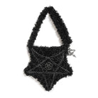 DEVIL FASHION Women's Gothic Plush Pentacle Chained Crossbody Bag