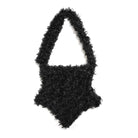 DEVIL FASHION Women's Gothic Plush Pentacle Chained Crossbody Bag