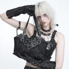 DEVIL FASHION Women's Gothic Rivet Bat Tote Bag