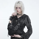 DEVIL FASHION Women's Gothic Rivet Bat Tote Bag