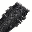 DEVIL FASHION Women's Gothic Rose Bowknot Lace-up Arm Sleeves Black