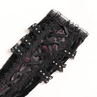 DEVIL FASHION Women's Gothic Rose Bowknot Lace-up Arm Sleeves Black-Red