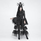 DEVIL FASHION Women's Gothic Rose Cross Skull Headwear