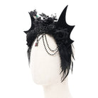 DEVIL FASHION Women's Gothic Rose Feathered Batwing Headwear