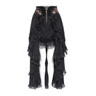 Women's Gothic Rose Ruffle High Low Hem Skirt - Punk Design