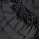 Women's Gothic Rose Ruffle High Low Hem Skirt - Punk Design