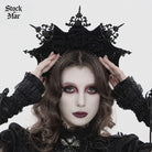 DEVIL FASHION Women's Gothic Rose Spiked Beaded Headwear